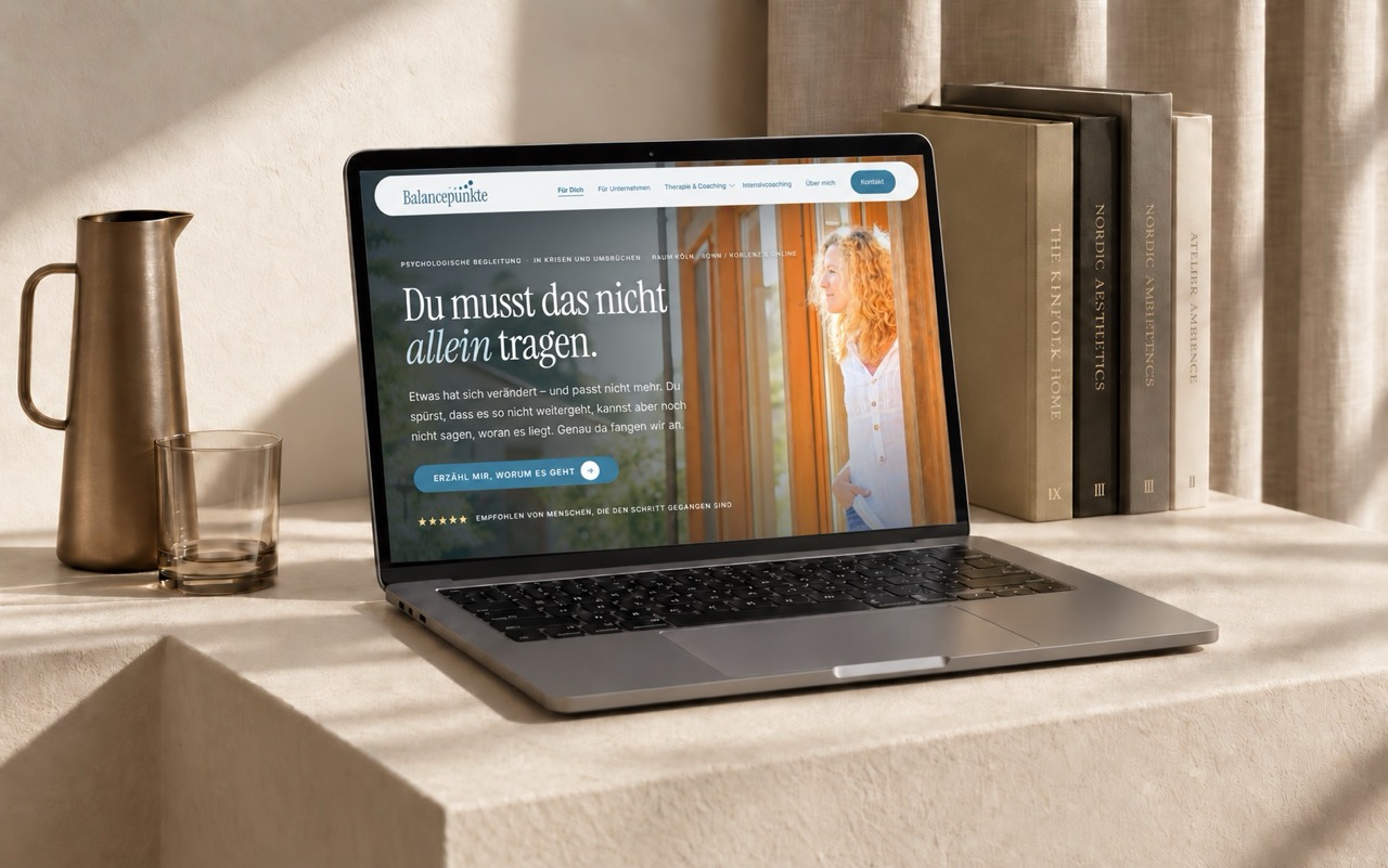 Neue Website Balancepunkte auf Laptop und Smartphone